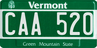 VT license plate CAA520