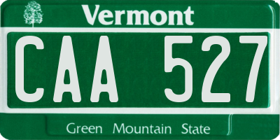 VT license plate CAA527