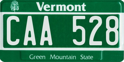 VT license plate CAA528