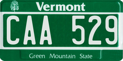 VT license plate CAA529