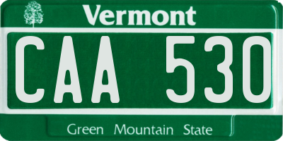 VT license plate CAA530