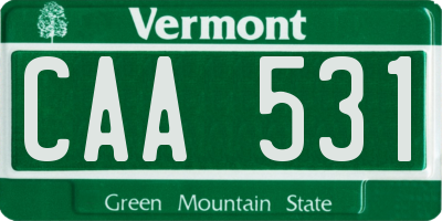 VT license plate CAA531