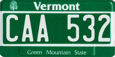 VT license plate CAA532