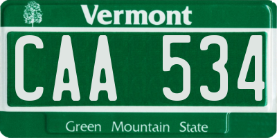 VT license plate CAA534