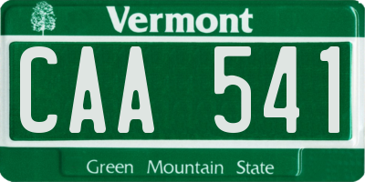 VT license plate CAA541