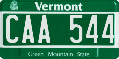 VT license plate CAA544