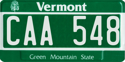 VT license plate CAA548
