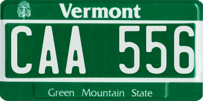VT license plate CAA556