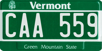 VT license plate CAA559