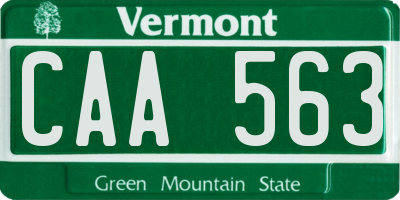 VT license plate CAA563