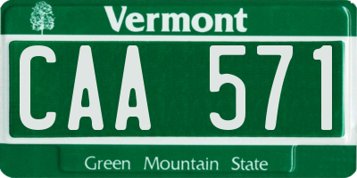 VT license plate CAA571