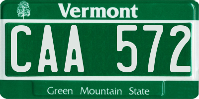 VT license plate CAA572