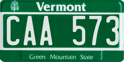 VT license plate CAA573
