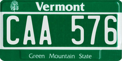 VT license plate CAA576