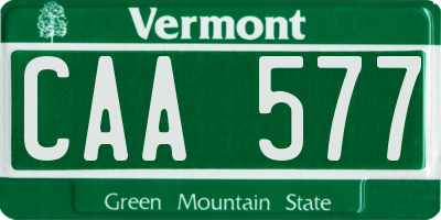 VT license plate CAA577