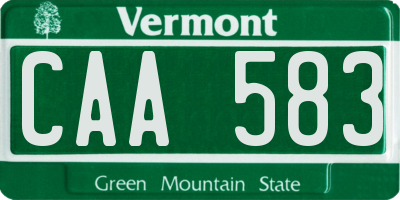VT license plate CAA583