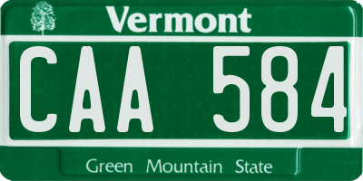 VT license plate CAA584