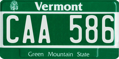 VT license plate CAA586