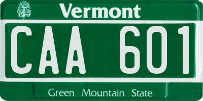 VT license plate CAA601