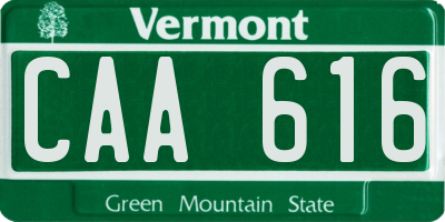 VT license plate CAA616