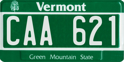 VT license plate CAA621