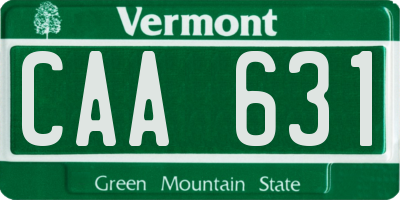 VT license plate CAA631