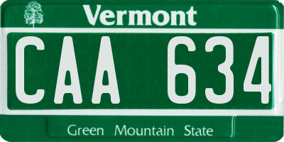 VT license plate CAA634