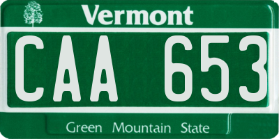 VT license plate CAA653