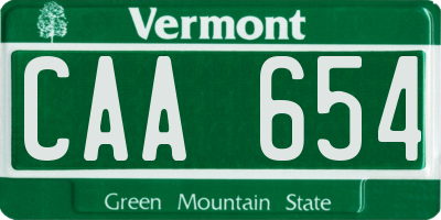 VT license plate CAA654
