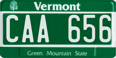 VT license plate CAA656