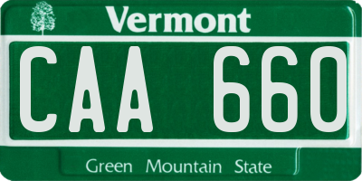 VT license plate CAA660