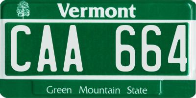 VT license plate CAA664