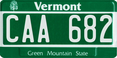 VT license plate CAA682