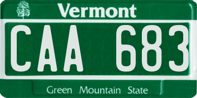 VT license plate CAA683