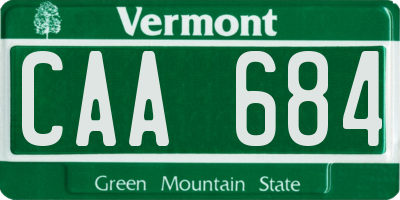 VT license plate CAA684