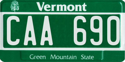 VT license plate CAA690
