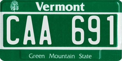 VT license plate CAA691