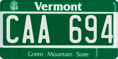 VT license plate CAA694