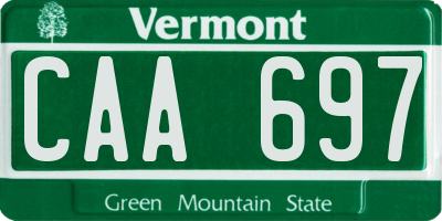 VT license plate CAA697