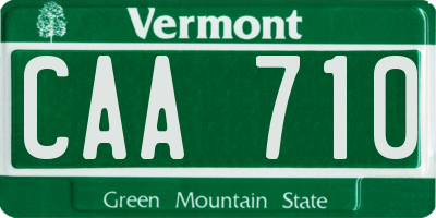 VT license plate CAA710