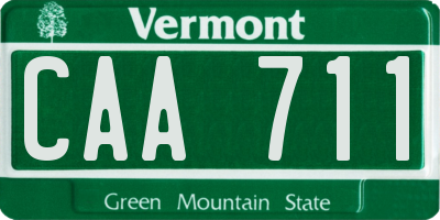 VT license plate CAA711