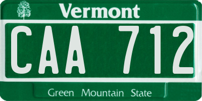 VT license plate CAA712