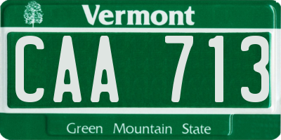 VT license plate CAA713