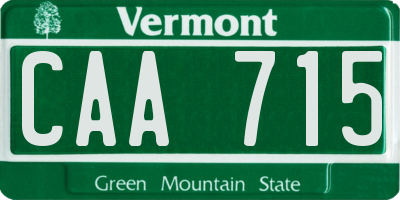 VT license plate CAA715