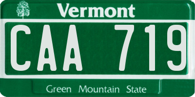VT license plate CAA719