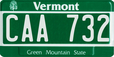 VT license plate CAA732