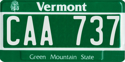 VT license plate CAA737