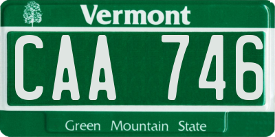 VT license plate CAA746
