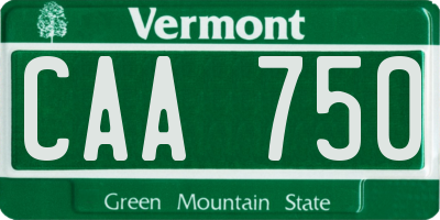VT license plate CAA750