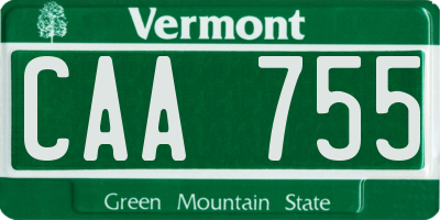 VT license plate CAA755